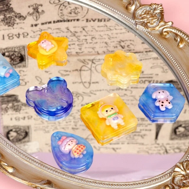 Round/HeartResin Mold Keychain Pendant Silicone Mold for DIY Jewelry Making