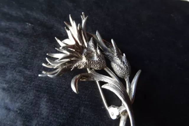 Belle Broche Ancienne En Argent 3