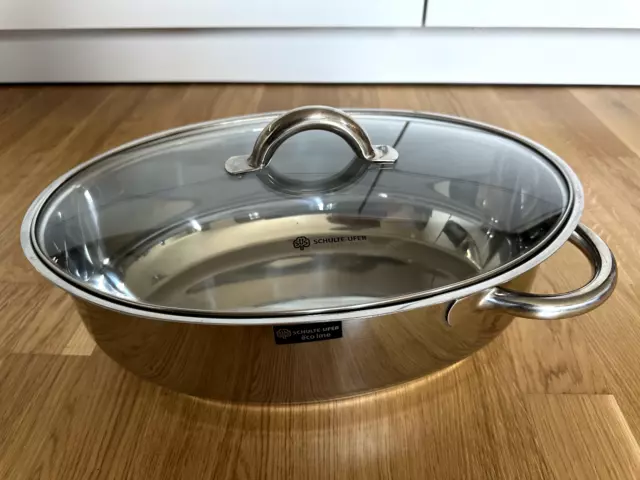 SCHULTE-UFER eco line Bräter oval JH 0809 38 cm Induktion Edelstahl