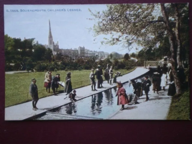 Postcard Dorset Bournemouth - Childrens Corner C1910