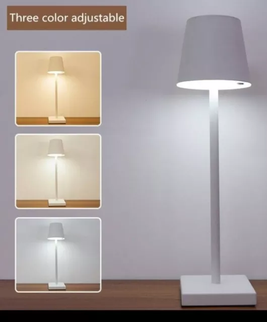 Lampada LED da Tavolo "Tipo Poldina" Bianca - luce Dimmerabile in 3 tonalità 6w