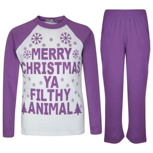 Bambine Pigiama di Design Ya Filthy Animale Lilla Natale Pigiama Età 2-13 Anno