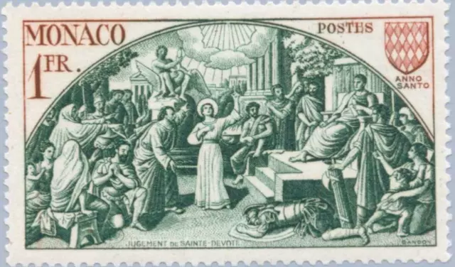 Monaco #YT355 MNH 1951 Holy Year Devote Condemnation [264 Mi431]