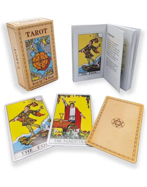 Cartas del Tarot con guía 78 piezas para principiantes, estándar clásico...