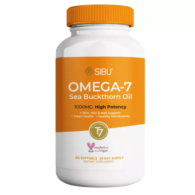 SIBU Omega 7 Sea Buckthorn Oil Soft gels, 60 ct