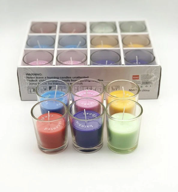 1 pièce Bougie parfumée à la rose / vanille en pot de verre, bougie parfumée romantique pour