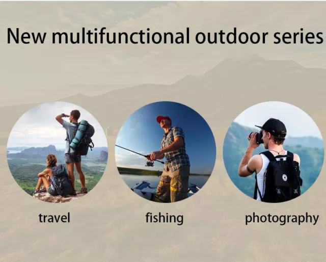 POCKINESS MEN'S VEST Travel Photography Fishing Camping Multi-pocket ...