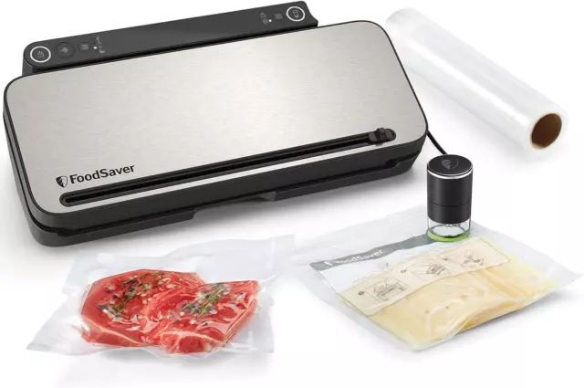 FoodSaver Multi-Use Food Preservation System Food Vacuum Sealer Machine | Silver