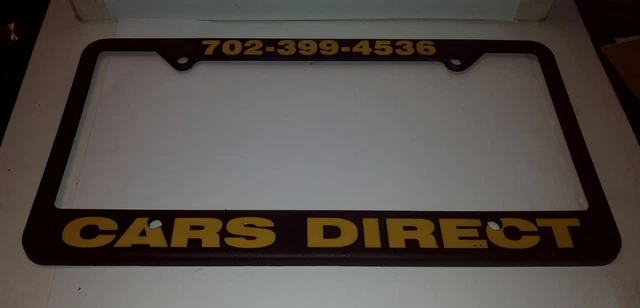 'Clearance' Cars Direct Plastic License Plate Frame yellow Logo