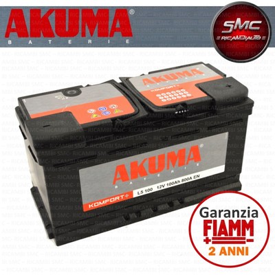 Akuma BATTERIA AUTO AKUMA VORTEK 80 AH 12V 680A EN ORIGINALE ALFA ROMEO 147 1.9 JTD 