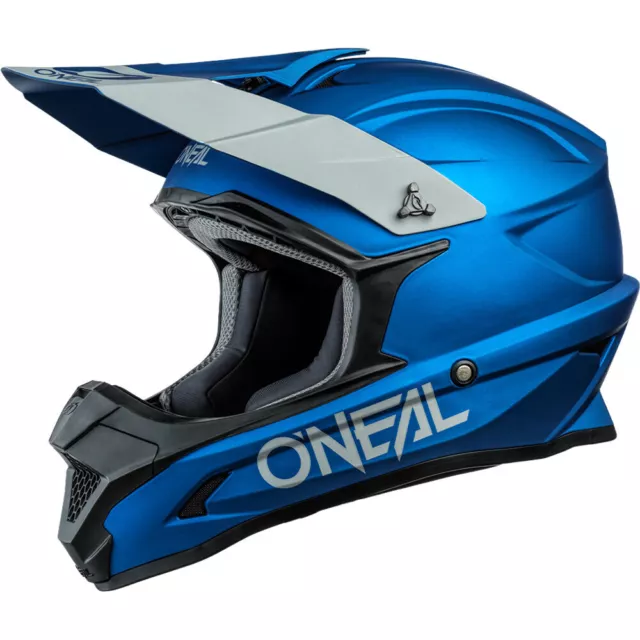 Oneal MX 2023 1 Series Solid Blue Dirt Bike Motocross Helmet