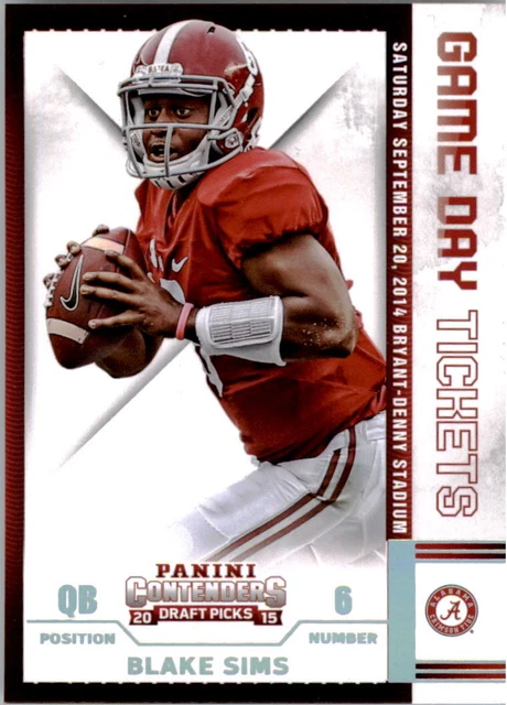 2015 Panini Contenders Draft Picks Game Day Tickets #55 Blake Sims