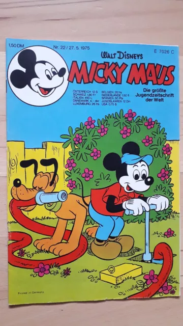 Walt Disneys Micky Maus Nr.22 vom 27.5.1975 - TOP Z1 Variante 2: Comicteil