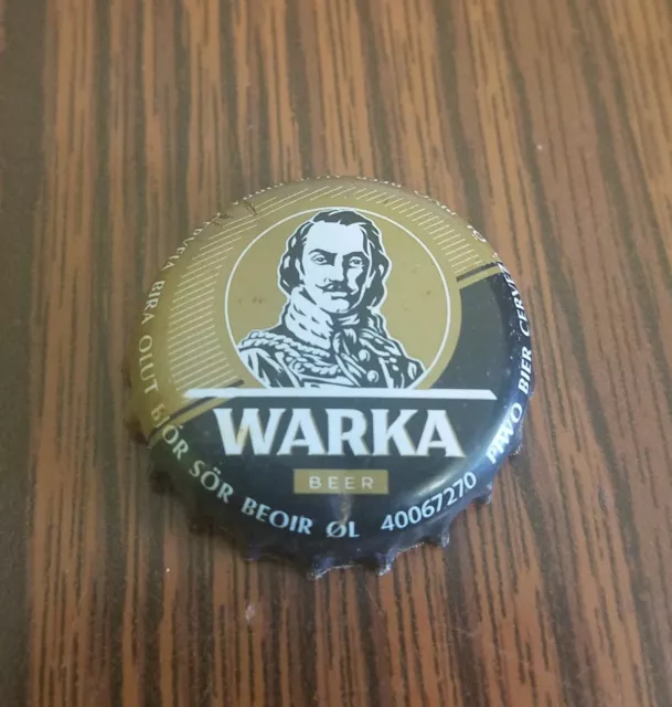 Collectable Used Poland Beer Bottle Cap Warka + bonus cap