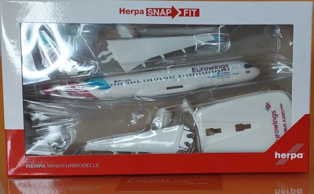 Herpa Wings SnapFit 613910 Eurowings Airbus A320neo – D-AENA 1:200 NEU