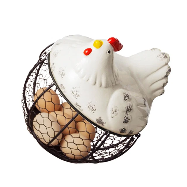 Dessert Trays Egg Storage Iron Bowl Wrought Iron Storage Basket Dispenser
