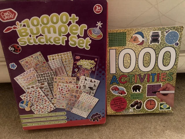 Chad Valley 10,000 + Bumper Sticker Set & 1000 Activities P/B Book - New!