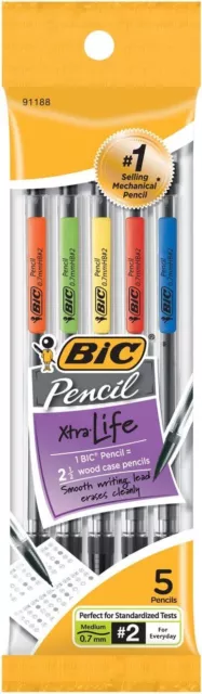 BIC Mechanical Pencil Medium Point 0.7mm 5 ct