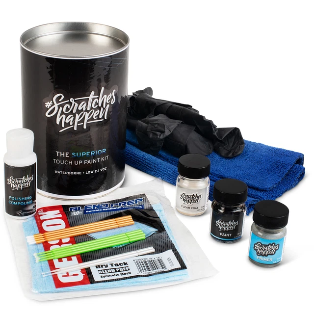 ScratchesHappen Exact-Match Touch Up Paint Kit For Harley-Davidson Black Tempest - Paint & Clear Coat, EEV/SAC18K18