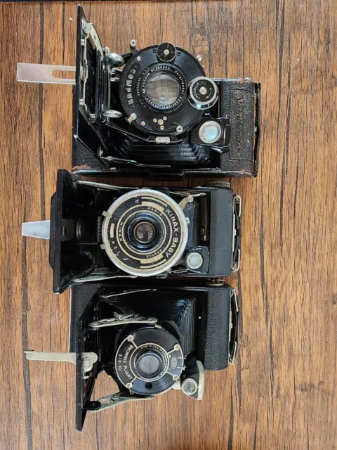 Lots de 3 appareils photo à soufflet folding
