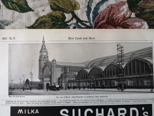 1907 Zeitungsdruck R355 Bahnhof Hamburg