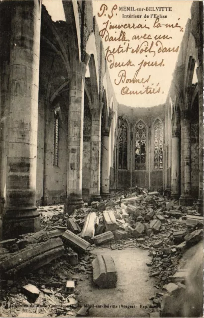 CPA MILITAIRE Ménil sur Belvitte, intérieur de l'Eglise (315855)