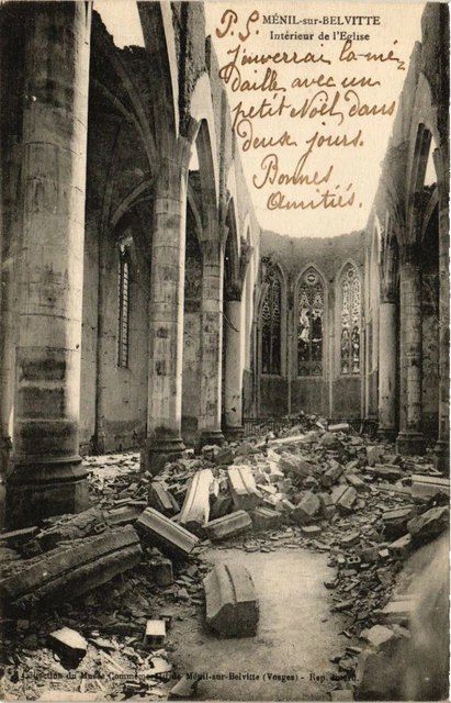 CPA MILITAIRE Ménil sur Belvitte, intérieur de l'Eglise (315855)