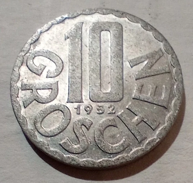 10 Groschen 1952 Austria Coin Republik Österreich