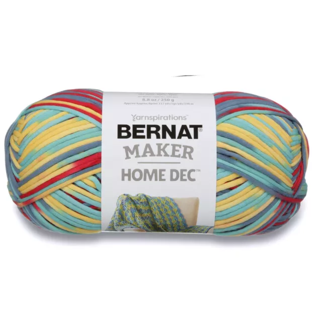 Bernat Maker Home Dec Yarn, 88Oz, Guage 5 Bulky Chunky, Fiesta Varg