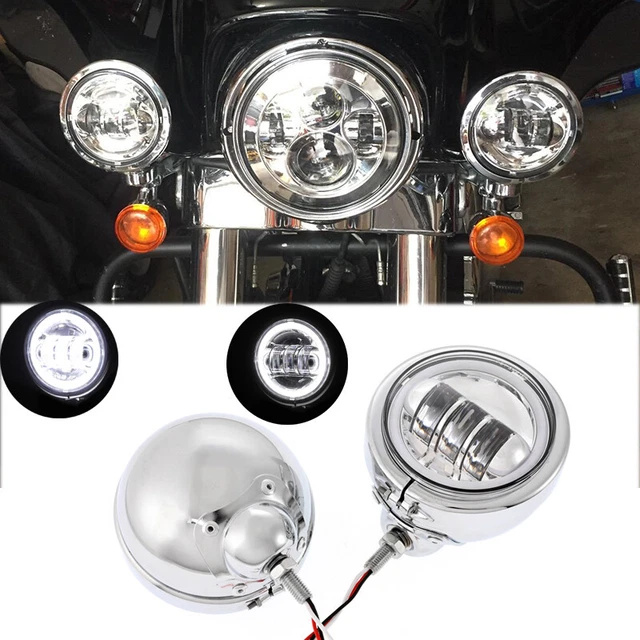 For Yamaha Road Star Silverado XV1600 4.5" Fog Passing Fog Lights Housing Holder