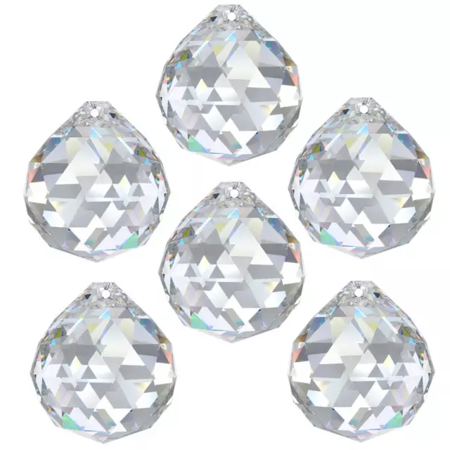 6x Cristal Bille Ø 30mm Cristal 30 % Pbo ~ Lustre Feng Shui Lustre