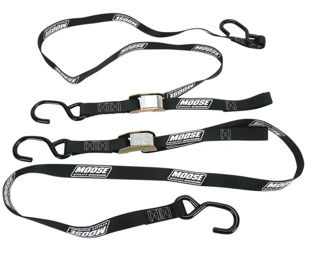Moose utility Courroies de Fixation avec Crochet - 183cm/610 Noir - Moto quad mx