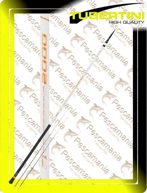 Canne à Pêche Télescopique Tubertini F1 2000 MT 5,00 Strong - 300g, Sans Pointes