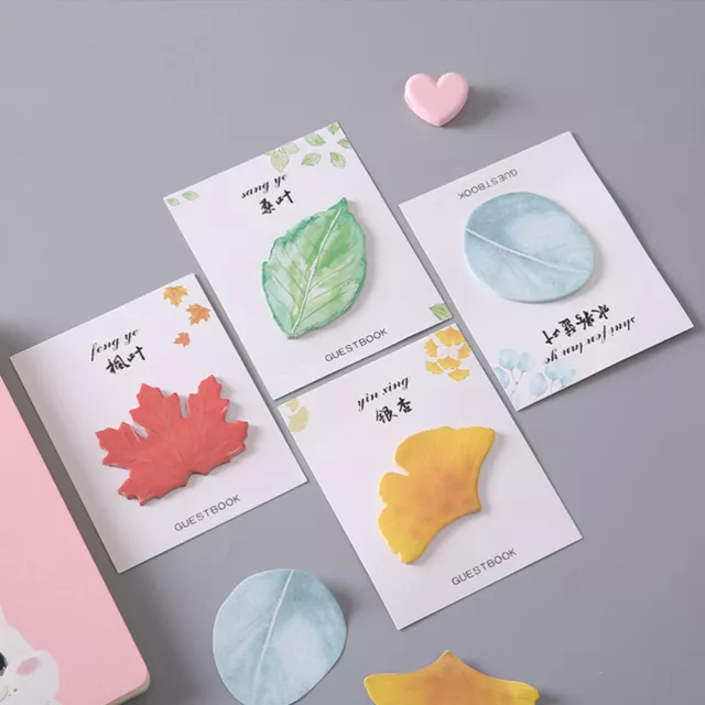 8 Pcs Leaf Book Stickers Index Cards Memorandum