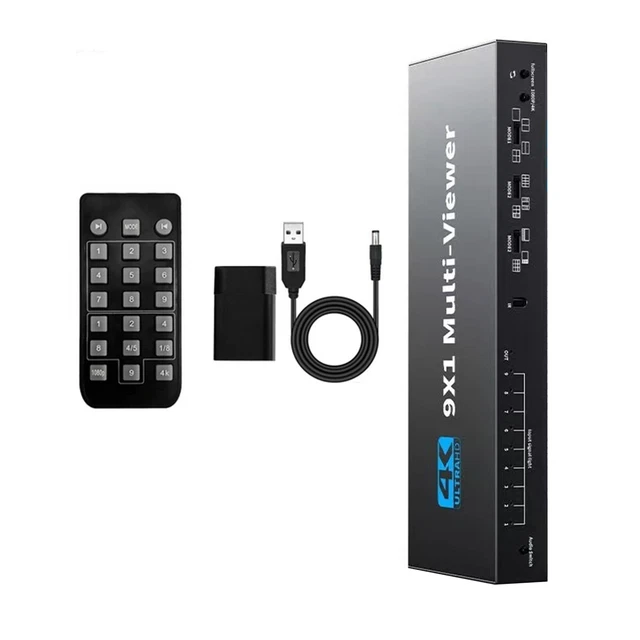 TMISHION Multiviewer HDMI Quad Multiviewer HDMI 4 en 1 Écran Quad HDMI1