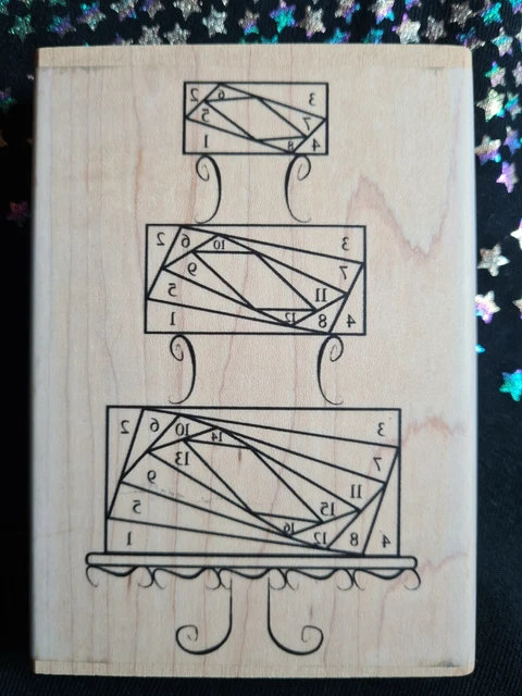 Craft Stamp Block Tier Wedding Cake Iris Folding Card Making 8.2 x 11.5 cm