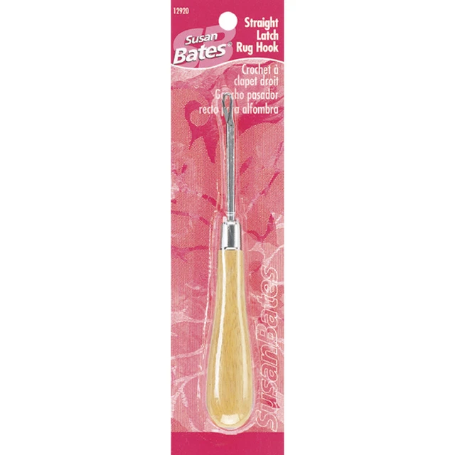 Susan Bates Straight Latch Hook 6.25"-Wood Handle -12920