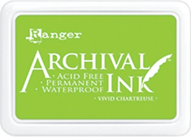 AIP52531 Archival Ink Pad #0-Vivid Chartreuse, 6.9 X 9.8 X 1.8 Cm
