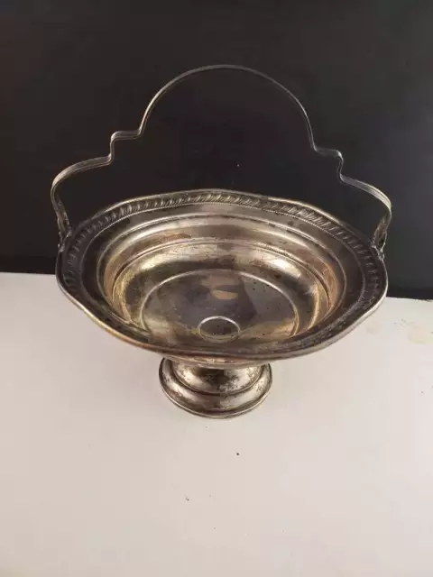 EL SIL Compote Candy Dish Bowl Pedestal Basket Sterling Silver Weighted 165g VTG