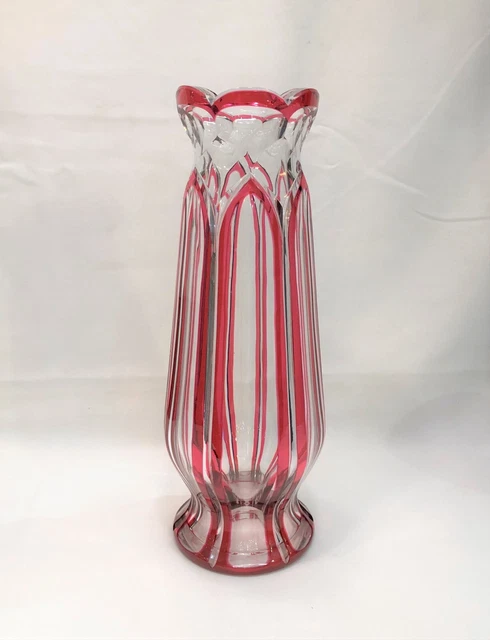 Grand Vase En Cristal Waterford - Modèle Calder à Pieux, Couleur Claire, Vintage, Inutilisé