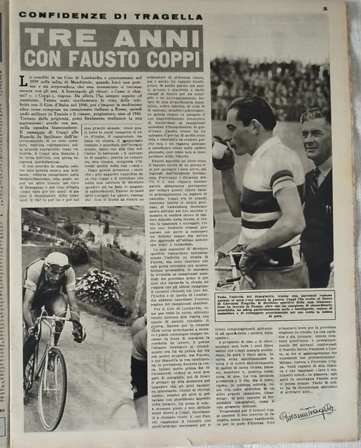 RARA PUBBLICITÀ FAUSTO COPPI illustrato da Congiu del 1952 EUR 10,00 - IT