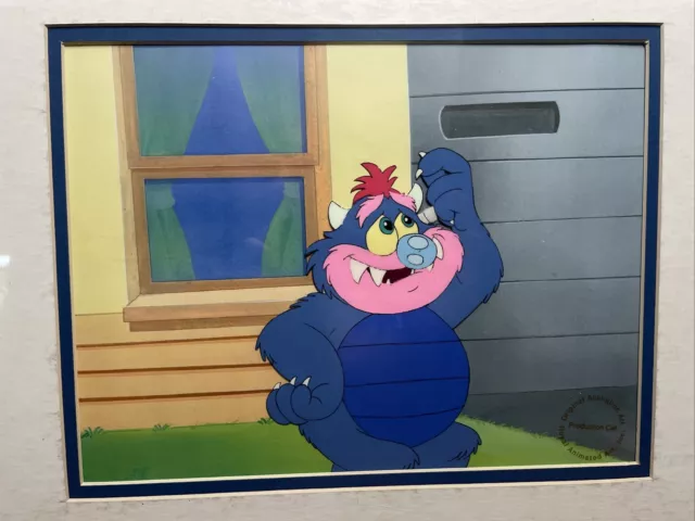 Original 1987 My Pet Monster Production Animation Cel & Copy Background COA