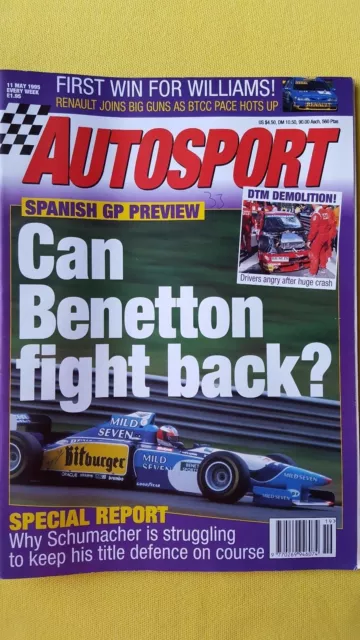 Autosport 11 May 1995 Benetton DTM Jean Alesi Corsica Rally GT BTCC MINT