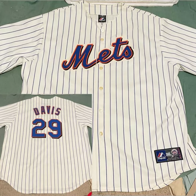 New York Mets MLB Baseball Jersey Mens IKE DAVIS #29 ‘MAJESTIC’ Stitched XXL