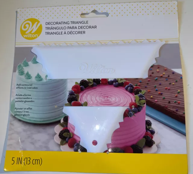 WILTON triangular decoración de pasteles triángulo/peine plástico apto para lavavajillas
