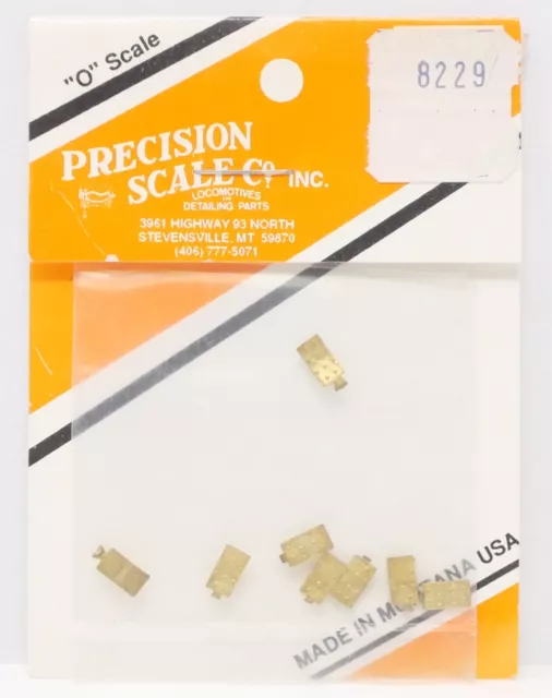 Precision Scale 8229, Brackets, angle, main frame, (8), Brass O Scale