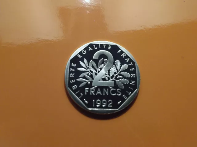 2 Francs. Semeuse. Nickel. Be. 1992 .