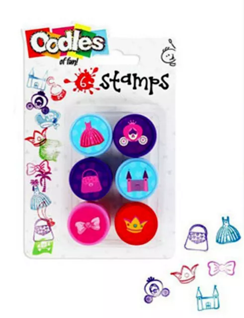 6 pièces assortis motifs de dessin animé à l'encre timbres tampon enfants fête faveurs jouets du Royaume-Uni