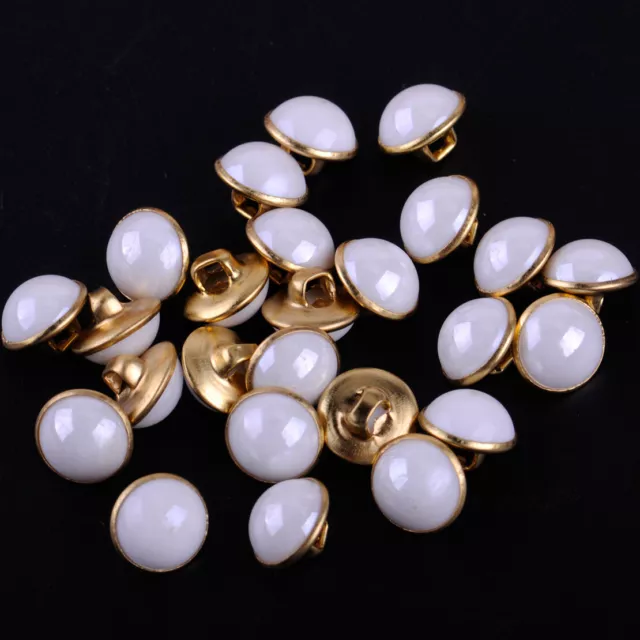 100pcs 10mm Sewing Pearl Shank Buttons Dome Clothes Fastenings Crafts Sew DIY rt