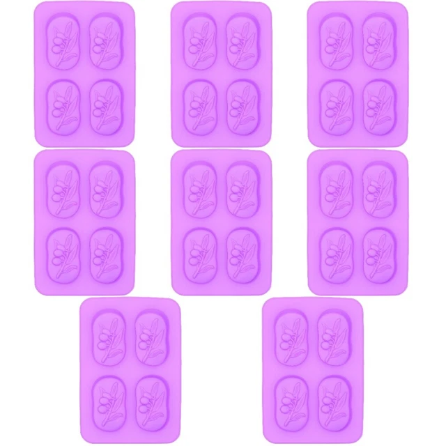 8 PC Handmade Soap Mold Silicone Gummy Muffin DIY Practical